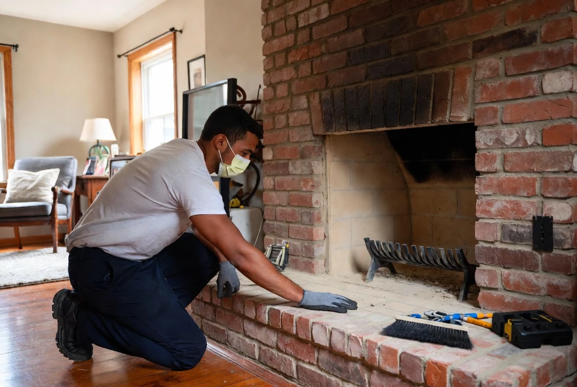 chimney repair bay head nj chimneyguardsnj team working bay head