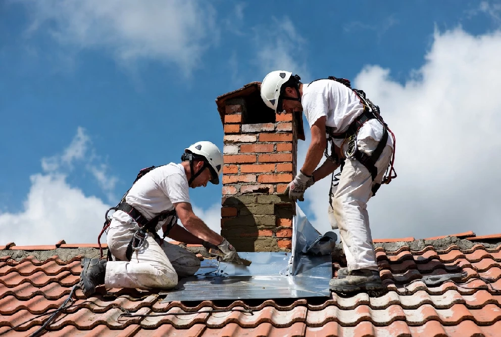 chimney repair fair haven nj two workers of chimneyguardsnj