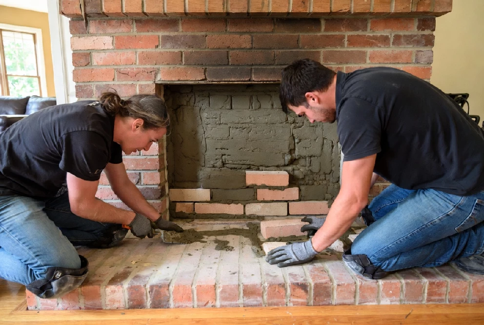 chimney repair rumson new jersey two workers of chimneyguards nj